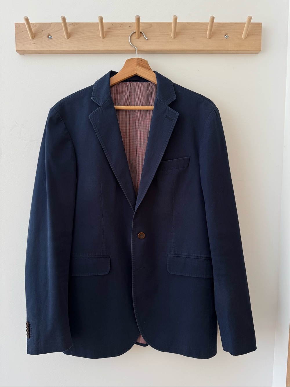 Tailored Navy Single-Breasted Men's Suit Jacket